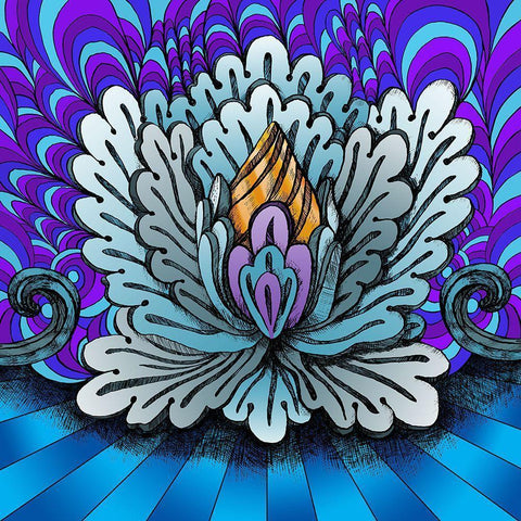 Lotus Flower 1 White Modern Wood Framed Art Print by Green, Howie