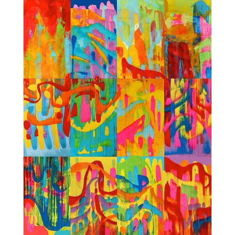 Abstracts-2 White Modern Wood Framed Art Print by Green, Howie