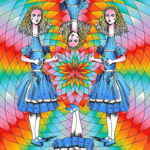 Alice-Extended Black Ornate Wood Framed Art Print with Double Matting by Green, Howie