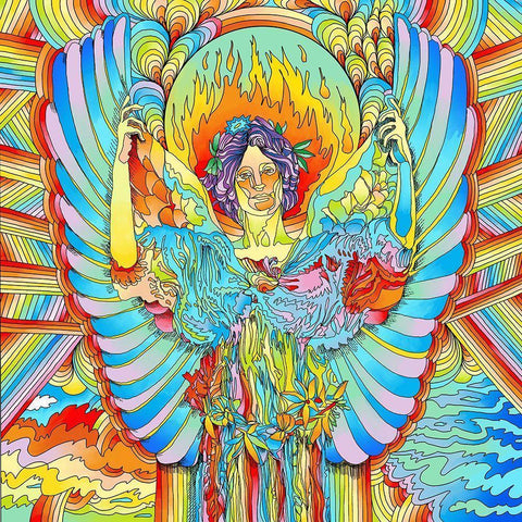 Angel-721 White Modern Wood Framed Art Print by Green, Howie