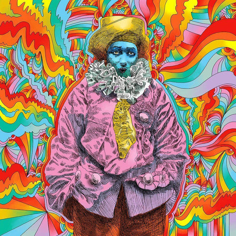 Pierrot Black Ornate Wood Framed Art Print with Double Matting by Green, Howie