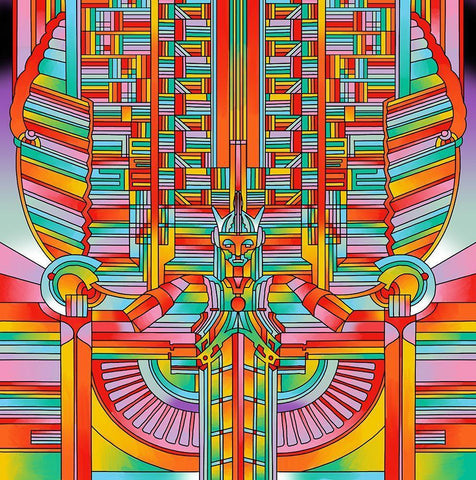 Zeus Black Ornate Wood Framed Art Print with Double Matting by Green, Howie