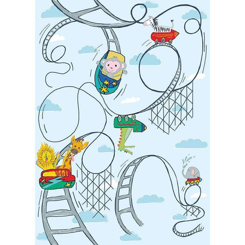 Rollar Coaster Tile White Modern Wood Framed Art Print by HUE and MI and Sangita