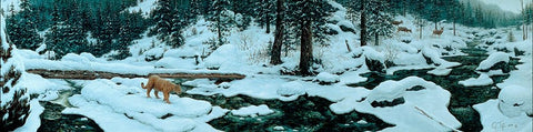 First Alert White Modern Wood Framed Art Print with Double Matting by Tift, Jeff