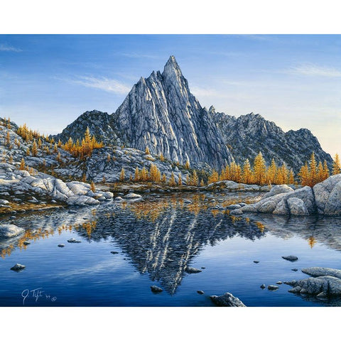 Prusik Peak Gold Ornate Wood Framed Art Print with Double Matting by Tift, Jeff