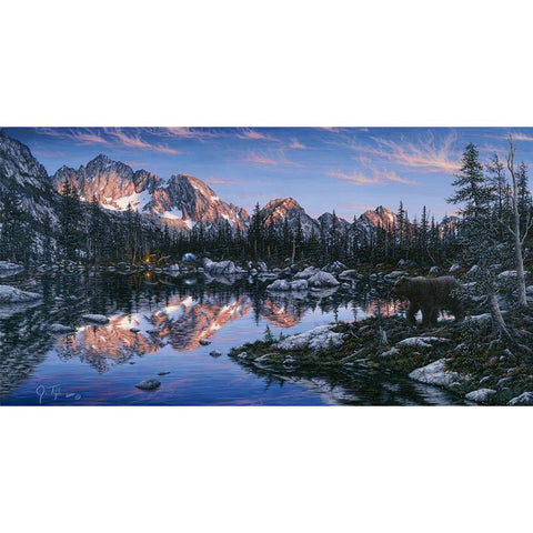 The Visitor 2 Gold Ornate Wood Framed Art Print with Double Matting by Tift, Jeff