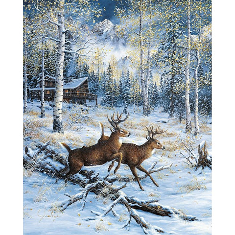 A Pair Black Modern Wood Framed Art Print with Double Matting by Tift, Jeff