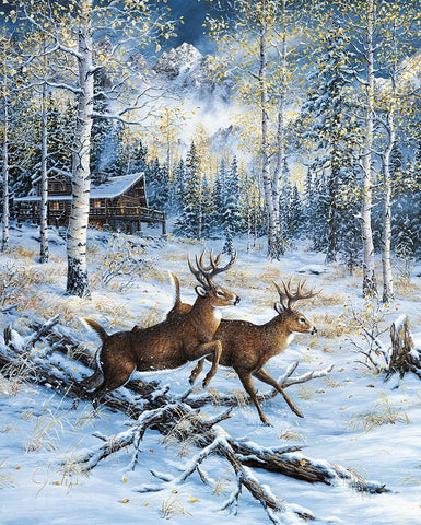A Pair Black Ornate Wood Framed Art Print with Double Matting by Tift, Jeff