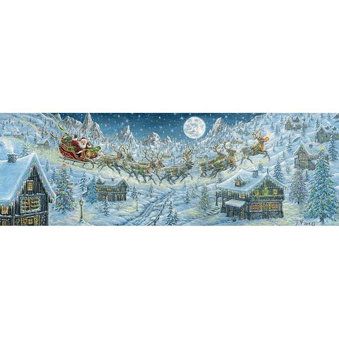 Xmas pnti 777 Black Modern Wood Framed Art Print with Double Matting by Tift, Jeff