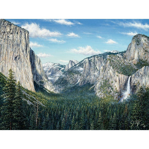 Yosemite Valley Black Modern Wood Framed Art Print by Tift, Jeff