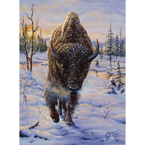 Intimidation White Modern Wood Framed Art Print by Tift, Jeff