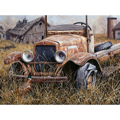 Old Times White Modern Wood Framed Art Print by Tift, Jeff