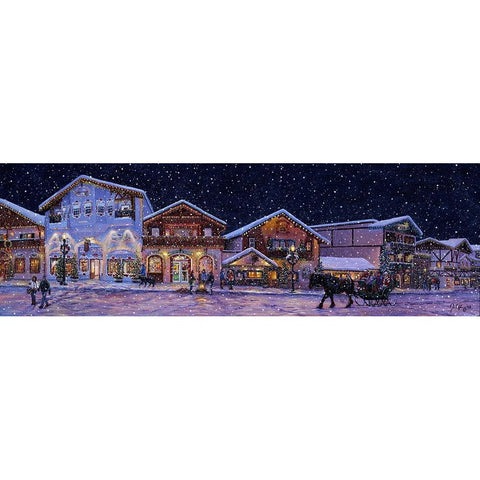 Hometown Holiday 2 White Modern Wood Framed Art Print by Tift, Jeff