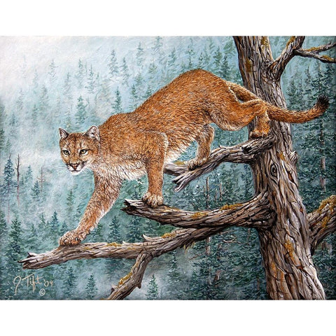 High Climber Gold Ornate Wood Framed Art Print with Double Matting by Tift, Jeff