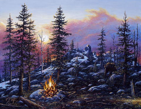 The Intruder White Modern Wood Framed Art Print with Double Matting by Tift, Jeff