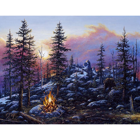 The Intruder White Modern Wood Framed Art Print by Tift, Jeff