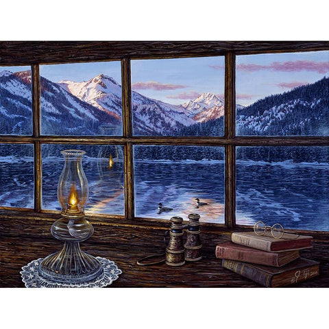 A Room With A View Black Modern Wood Framed Art Print by Tift, Jeff