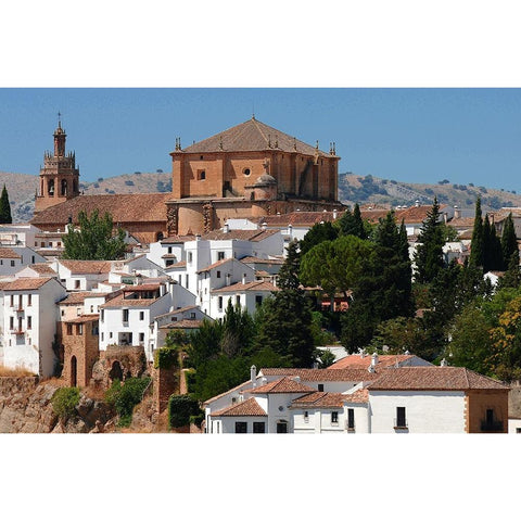 Ronda Andalusia Gold Ornate Wood Framed Art Print with Double Matting by Jenny Rainbow Fine Art