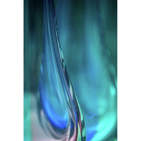 Ocean Blue Glass Vase White Modern Wood Framed Art Print by Jenny Rainbow Fine Art