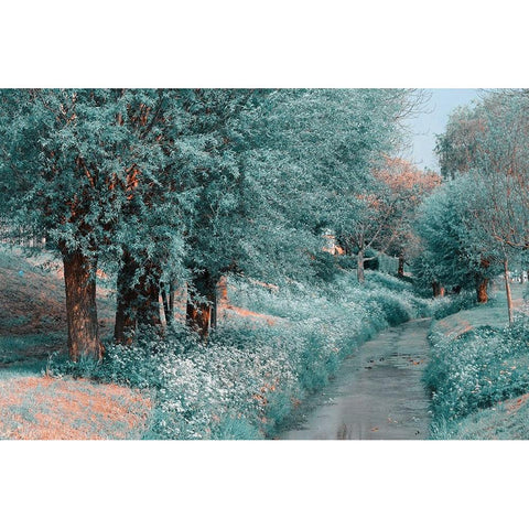 The Time Goes By Black Modern Wood Framed Art Print with Double Matting by Jenny Rainbow Fine Art