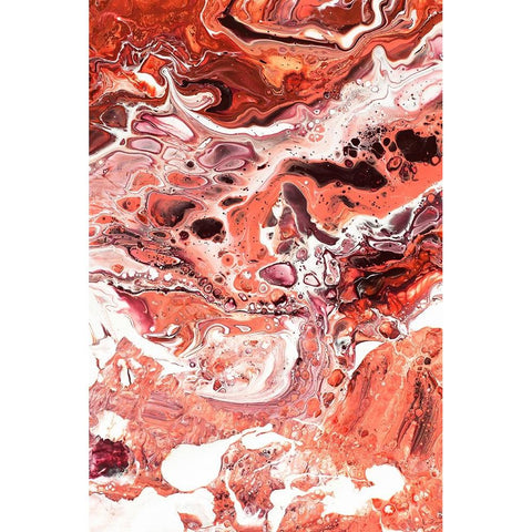 Fluid Acrylic Unknown Taste 6 Gold Ornate Wood Framed Art Print with Double Matting by Jenny Rainbow Fine Art