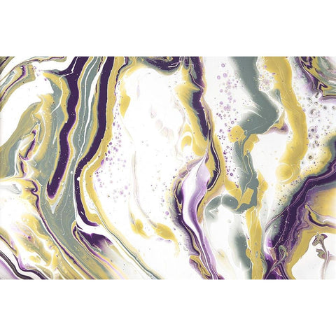 Acrylic Painting Olive Gardens 1 White Modern Wood Framed Art Print by Jenny Rainbow Fine Art