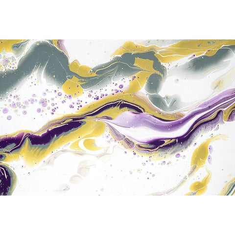 Acrylic Painting Olive Gardens 4 White Modern Wood Framed Art Print by Jenny Rainbow Fine Art