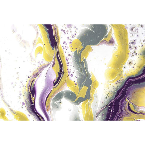 Acrylic Painting Olive Gardens 6 White Modern Wood Framed Art Print by Jenny Rainbow Fine Art