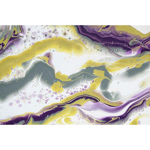 Acrylic Painting Olive Gardens 9 Black Modern Wood Framed Art Print with Double Matting by Jenny Rainbow Fine Art