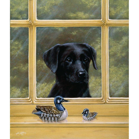 Js43-D Gold Ornate Wood Framed Art Print with Double Matting by Silver, John