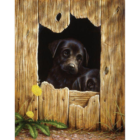 Js62-C Gold Ornate Wood Framed Art Print with Double Matting by Silver, John