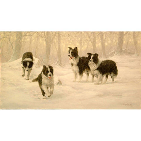 Tset Black Modern Wood Framed Art Print with Double Matting by Silver, John