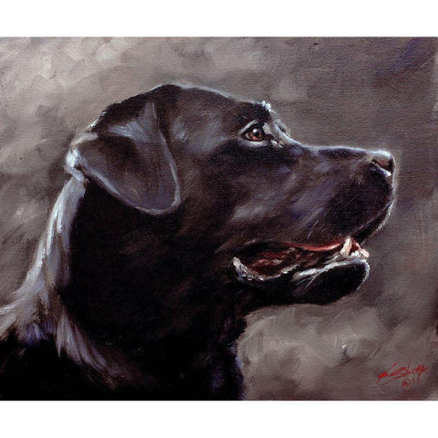 37 Black Modern Wood Framed Art Print by Silver, John