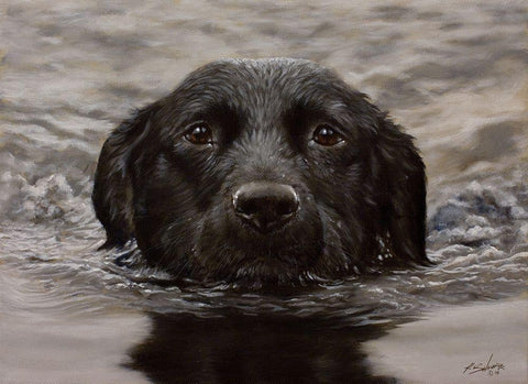D076 White Modern Wood Framed Art Print with Double Matting by Silver, John