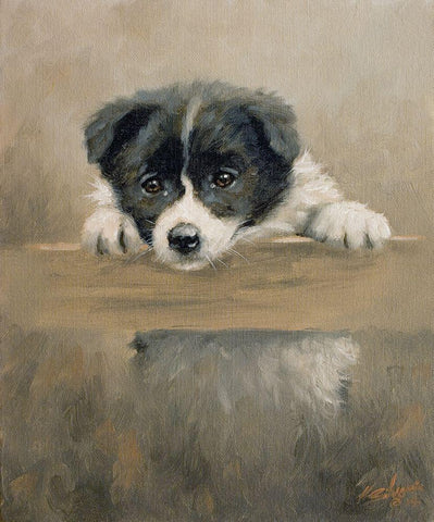 125 Black Ornate Wood Framed Art Print with Double Matting by Silver, John
