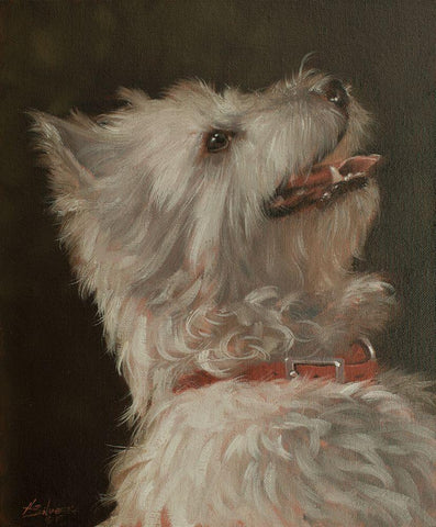 513a Black Ornate Wood Framed Art Print with Double Matting by Silver, John