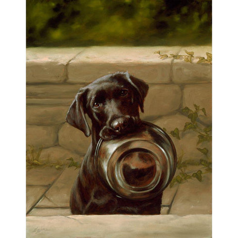 Supper Time Gold Ornate Wood Framed Art Print with Double Matting by Silver, John