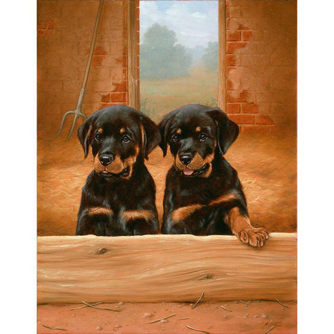 Jsm22- B Gold Ornate Wood Framed Art Print with Double Matting by Silver, John