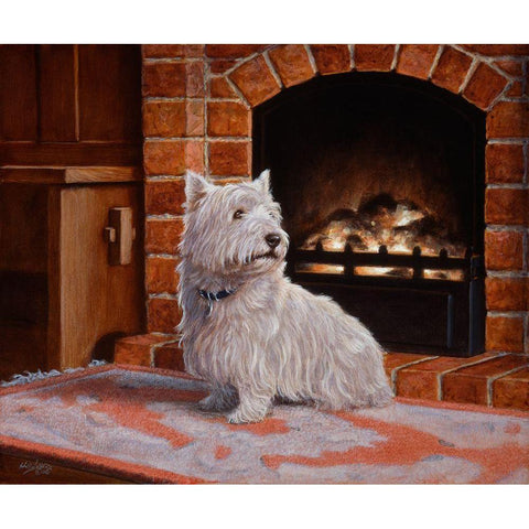 Js129-B Black Modern Wood Framed Art Print with Double Matting by Silver, John