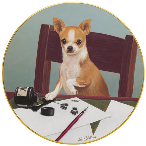 Foot Notes Black Modern Wood Framed Art Print with Double Matting by Silver, John