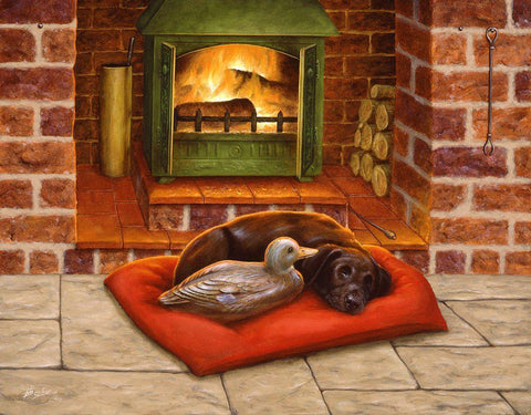 Js40-C White Modern Wood Framed Art Print with Double Matting by Silver, John