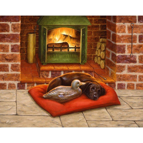 Js40-C Black Modern Wood Framed Art Print with Double Matting by Silver, John