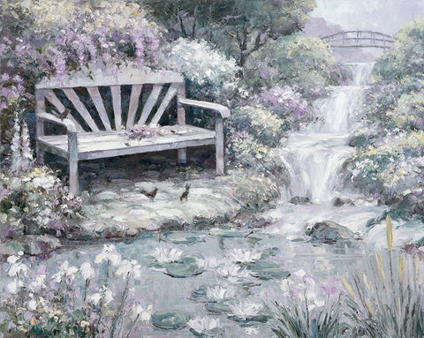 Park Bench Black Modern Wood Framed Art Print by Zaccheo, John