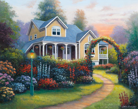 Delightful Glow Black Modern Wood Framed Art Print by Zaccheo, John