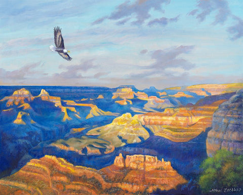Grand Canyon Vista Black Ornate Wood Framed Art Print with Double Matting by Zaccheo, John