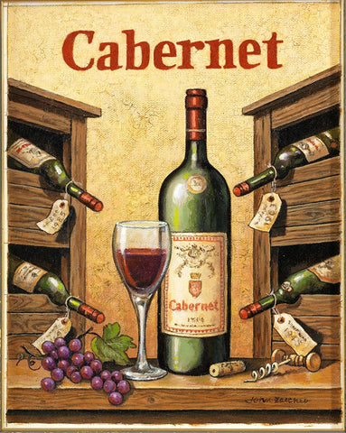 Cabernet Black Modern Wood Framed Art Print by Zaccheo, John