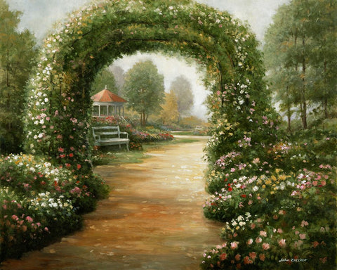 Archway Black Modern Wood Framed Art Print by Zaccheo, John