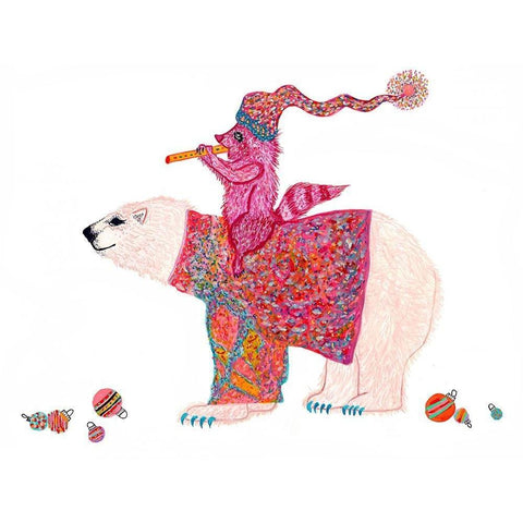 Mistelpaws And Snowpea Black Modern Wood Framed Art Print by Kwerki Studios