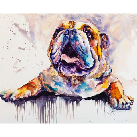 Im Feeling Peckish Black Modern Wood Framed Art Print with Double Matting by Art by Leslie Franklin