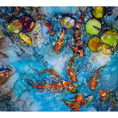 Findango Black Modern Wood Framed Art Print with Double Matting by Art by Leslie Franklin